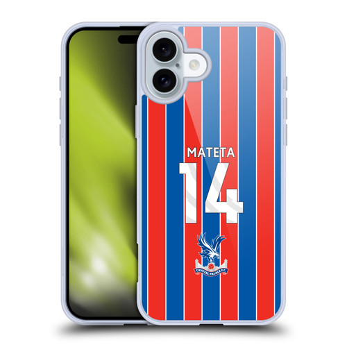 Crystal Palace FC 2025/26 Players Home Kit Jean-Philippe Mateta Soft Gel Case for Apple iPhone 16 Plus