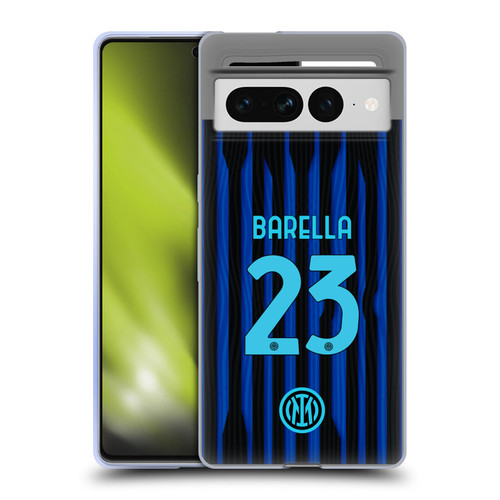 Fc Internazionale Milano 2025/26 Players Home Kit Nicolò Barella Soft Gel Case for Google Pixel 7 Pro