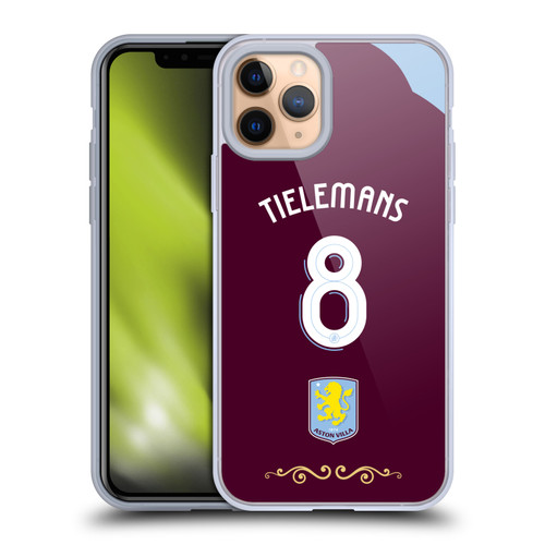 Aston Villa Football Club 2025/26 Players Home Kit Youri Tielemans Soft Gel Case for Apple iPhone 11 Pro