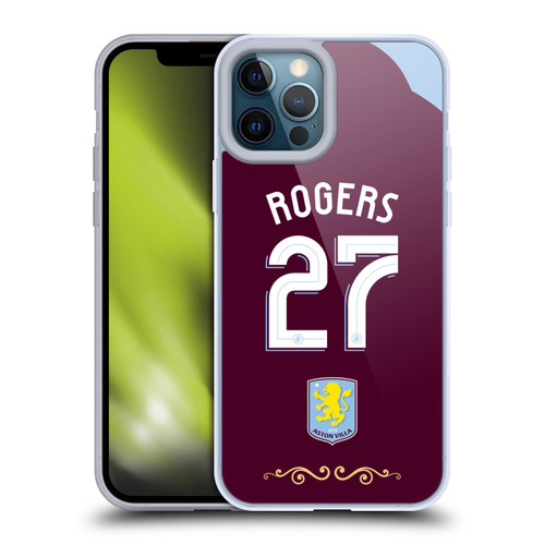 Aston Villa Football Club 2025/26 Players Home Kit Morgan Rogers Soft Gel Case for Apple iPhone 12 Pro Max