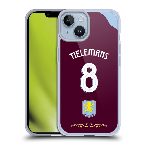 Aston Villa Football Club 2025/26 Players Home Kit Youri Tielemans Soft Gel Case for Apple iPhone 14
