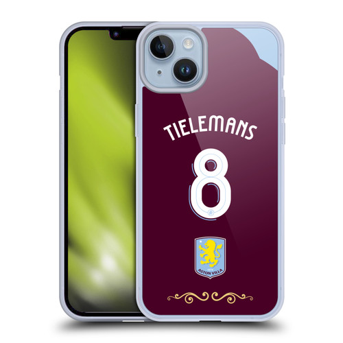 Aston Villa Football Club 2025/26 Players Home Kit Youri Tielemans Soft Gel Case for Apple iPhone 14 Plus