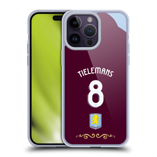 Aston Villa Football Club 2025/26 Players Home Kit Youri Tielemans Soft Gel Case for Apple iPhone 14 Pro Max