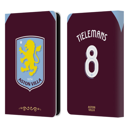 Aston Villa Football Club 2025/26 Players Home Kit Youri Tielemans Leather Book Wallet Case Cover For Amazon Kindle Paperwhite 5 (2021)