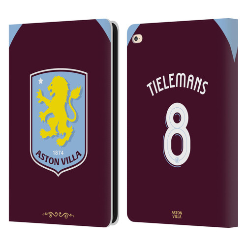 Aston Villa Football Club 2025/26 Players Home Kit Youri Tielemans Leather Book Wallet Case Cover For Apple iPad Air 2 (2014)
