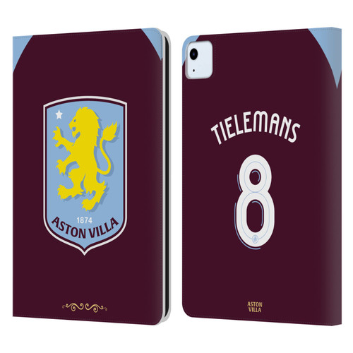 Aston Villa Football Club 2025/26 Players Home Kit Youri Tielemans Leather Book Wallet Case Cover For Apple iPad Air 11 2020/2022/2024/2025