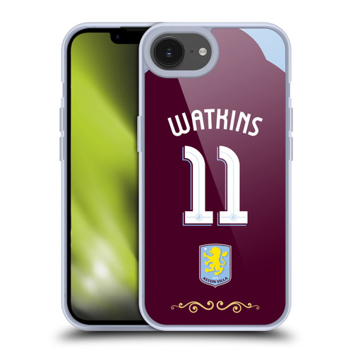 Aston Villa Football Club 2025/26 Players Home Kit Ollie Watkins Soft Gel Case for Apple iPhone 16e