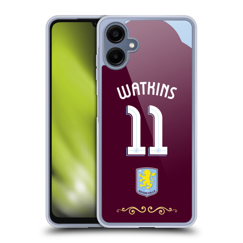 Aston Villa Football Club 2025/26 Players Home Kit Ollie Watkins Soft Gel Case for Samsung Galaxy A06 4G