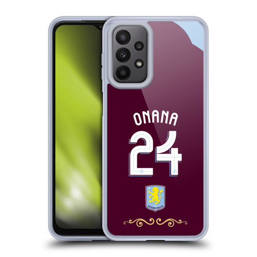 Aston Villa Football Club 2025/26 Players Home Kit Amadou Onana Soft Gel Case for Samsung Galaxy A23 / 5G (2022) Aston Villa Football Club 2025/26 Players Home Kit Amadou Onana Soft Gel Case for Samsung Galaxy A23 / 5G (2022)