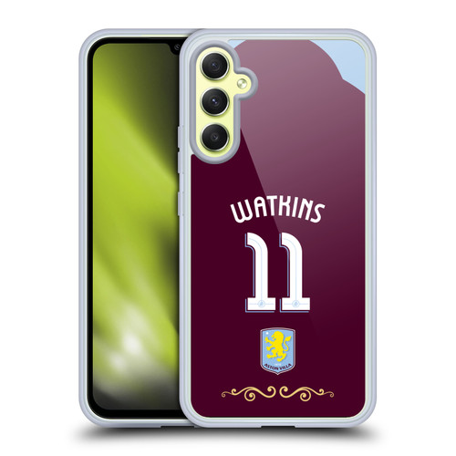 Aston Villa Football Club 2025/26 Players Home Kit Ollie Watkins Soft Gel Case for Samsung Galaxy A34 5G