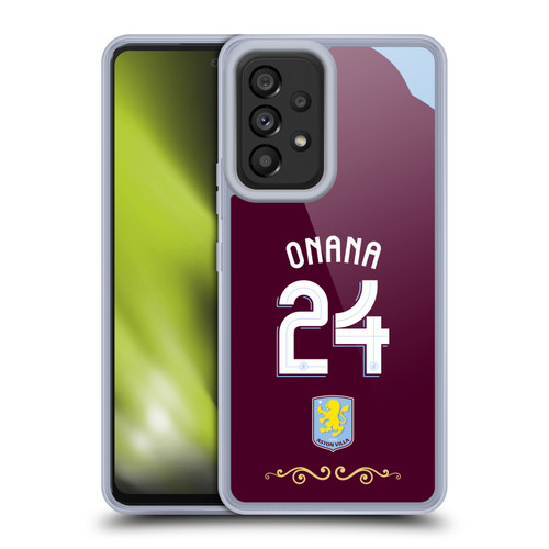 Aston Villa Football Club 2025/26 Players Home Kit Amadou Onana Soft Gel Case for Samsung Galaxy A53 5G (2022) Aston Villa Football Club 2025/26 Players Home Kit Amadou Onana Soft Gel Case for Samsung Galaxy A53 5G (2022)