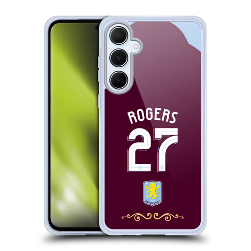 Aston Villa Football Club 2025/26 Players Home Kit Morgan Rogers Soft Gel Case for Samsung Galaxy A55 5G