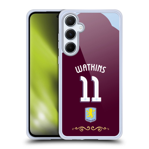 Aston Villa Football Club 2025/26 Players Home Kit Ollie Watkins Soft Gel Case for Samsung Galaxy A55 5G
