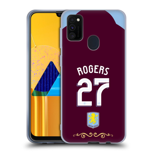 Aston Villa Football Club 2025/26 Players Home Kit Morgan Rogers Soft Gel Case for Samsung Galaxy M30s (2019)/M21 (2020)