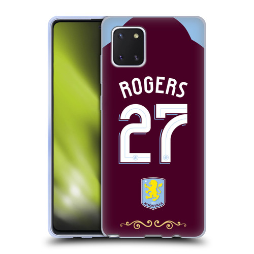 Aston Villa Football Club 2025/26 Players Home Kit Morgan Rogers Soft Gel Case for Samsung Galaxy Note10 Lite Aston Villa Football Club 2025/26 Players Home Kit Morgan Rogers Soft Gel Case for Samsung Galaxy Note10 Lite
