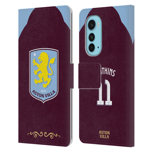 Aston Villa Football Club 2025/26 Players Home Kit Ollie Watkins Leather Book Wallet Case Cover For Motorola Edge (2022)