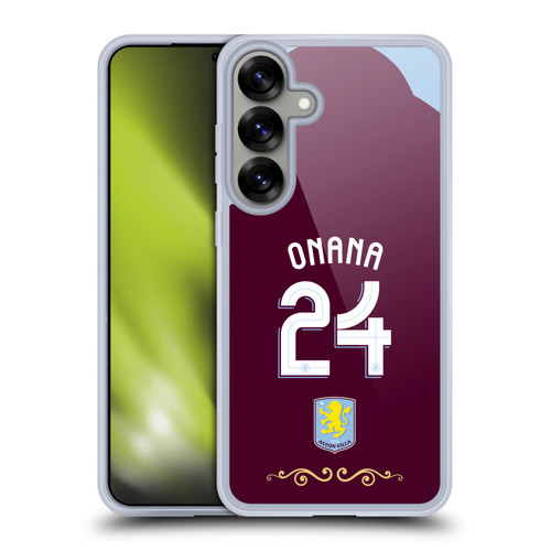 Aston Villa Football Club 2025/26 Players Home Kit Amadou Onana Soft Gel Case for Samsung Galaxy S25+