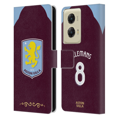 Aston Villa Football Club 2025/26 Players Home Kit Youri Tielemans Leather Book Wallet Case Cover For Motorola Moto G Stylus 5G (2024)