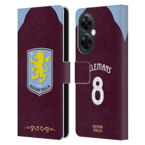 Aston Villa Football Club 2025/26 Players Home Kit Youri Tielemans Leather Book Wallet Case Cover For OnePlus Nord N30