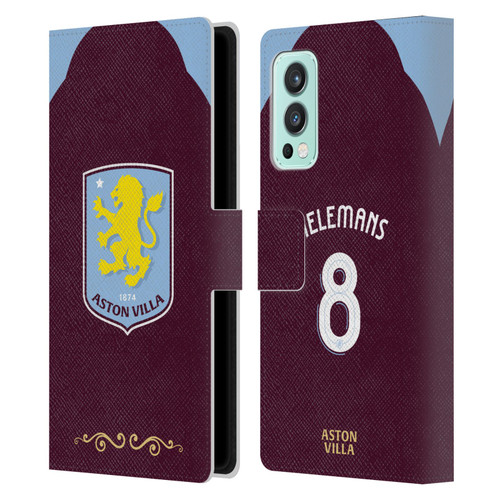 Aston Villa Football Club 2025/26 Players Home Kit Youri Tielemans Leather Book Wallet Case Cover For OnePlus Nord 2 5G