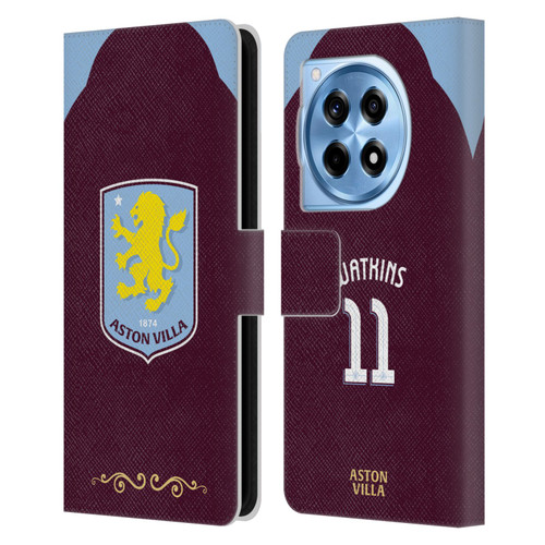 Aston Villa Football Club 2025/26 Players Home Kit Ollie Watkins Leather Book Wallet Case Cover For OnePlus 12R