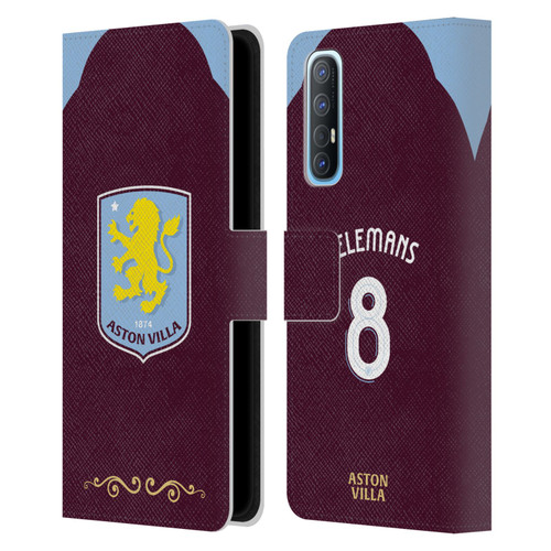 Aston Villa Football Club 2025/26 Players Home Kit Youri Tielemans Leather Book Wallet Case Cover For OPPO Find X2 Neo 5G