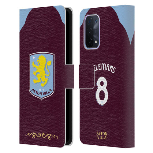 Aston Villa Football Club 2025/26 Players Home Kit Youri Tielemans Leather Book Wallet Case Cover For OPPO A54 5G