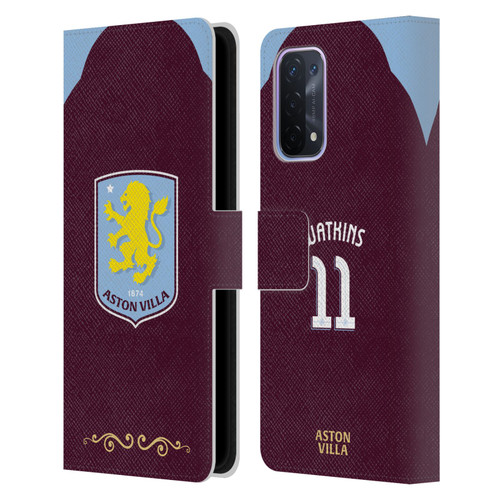 Aston Villa Football Club 2025/26 Players Home Kit Ollie Watkins Leather Book Wallet Case Cover For OPPO A54 5G