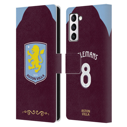 Aston Villa Football Club 2025/26 Players Home Kit Youri Tielemans Leather Book Wallet Case Cover For Samsung Galaxy S21+ 5G