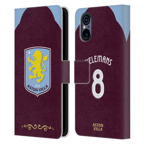 Aston Villa Football Club 2025/26 Players Home Kit Youri Tielemans Leather Book Wallet Case Cover For Sony Xperia 5 V 5G