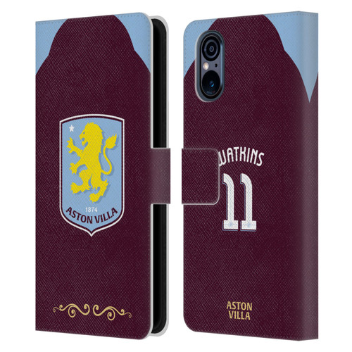 Aston Villa Football Club 2025/26 Players Home Kit Ollie Watkins Leather Book Wallet Case Cover For Sony Xperia 5 V 5G