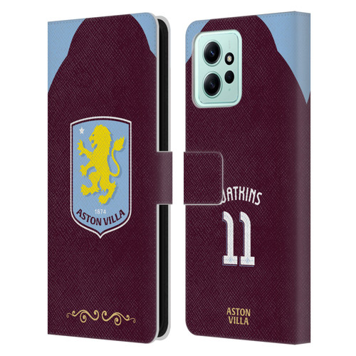 Aston Villa Football Club 2025/26 Players Home Kit Ollie Watkins Leather Book Wallet Case Cover For Xiaomi Redmi 12