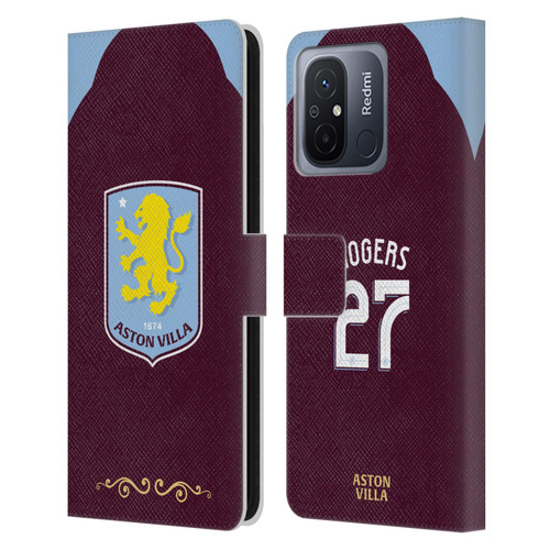 Aston Villa Football Club 2025/26 Players Home Kit Morgan Rogers Leather Book Wallet Case Cover For Xiaomi Redmi 12C
