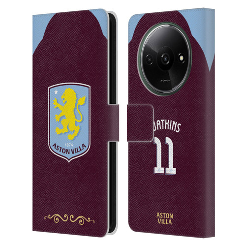 Aston Villa Football Club 2025/26 Players Home Kit Ollie Watkins Leather Book Wallet Case Cover For Xiaomi Redmi A3