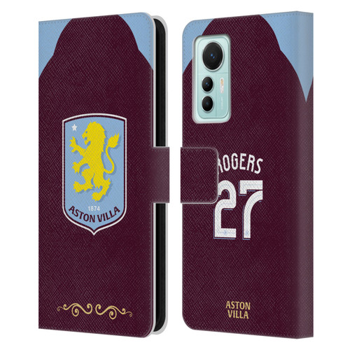 Aston Villa Football Club 2025/26 Players Home Kit Morgan Rogers Leather Book Wallet Case Cover For Xiaomi 12 Lite