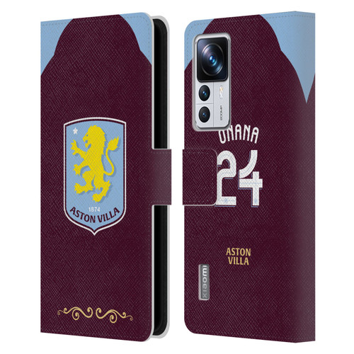 Aston Villa Football Club 2025/26 Players Home Kit Amadou Onana Leather Book Wallet Case Cover For Xiaomi 12T Pro