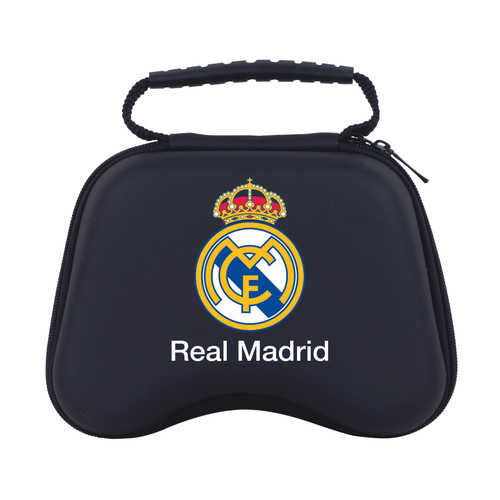 Real Madrid CF Graphic Logo Logotype Hard Storage Travel Carry Case for Sony PS5 DualSense & Xbox Controller