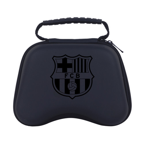 FC Barcelona Graphic Logo Embossed Crest Hard Storage Travel Carry Case for Sony PS5 DualSense & Xbox Controller