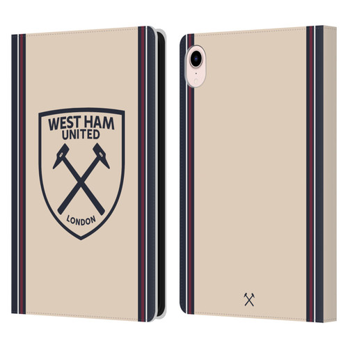 West Ham United FC 2025/26 Crest Kit Away Leather Book Wallet Case Cover For Apple iPad mini (2021/2024)