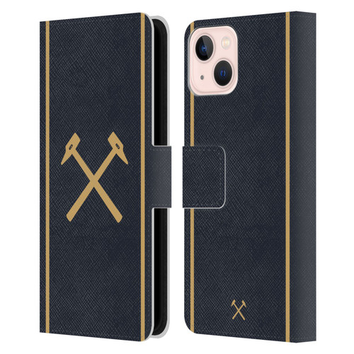 West Ham United FC 2025/26 Crest Kit Third Leather Book Wallet Case Cover For Apple iPhone 13