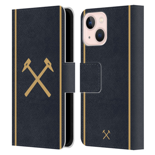 West Ham United FC 2025/26 Crest Kit Third Leather Book Wallet Case Cover For Apple iPhone 13 Mini