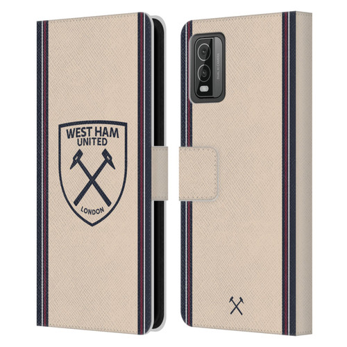 West Ham United FC 2025/26 Crest Kit Away Leather Book Wallet Case Cover For Nokia C210