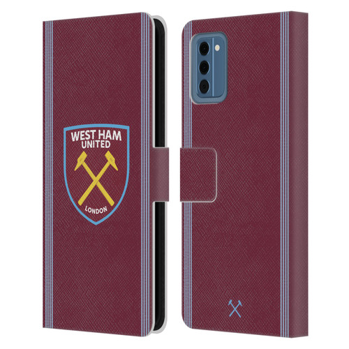 West Ham United FC 2025/26 Crest Kit Home Leather Book Wallet Case Cover For Nokia NC300