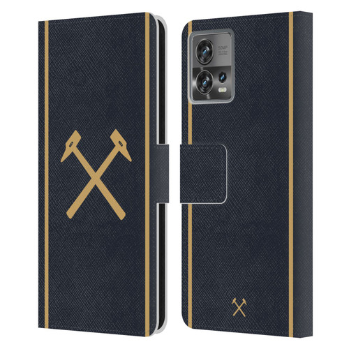 West Ham United FC 2025/26 Crest Kit Third Leather Book Wallet Case Cover For Motorola Moto Edge 30 Fusion