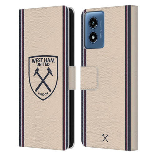 West Ham United FC 2025/26 Crest Kit Away Leather Book Wallet Case Cover For Motorola Moto G Play (2024) West Ham United FC 2025/26 Crest Kit Away Leather Book Wallet Case Cover For Motorola Moto G Play (2024)
