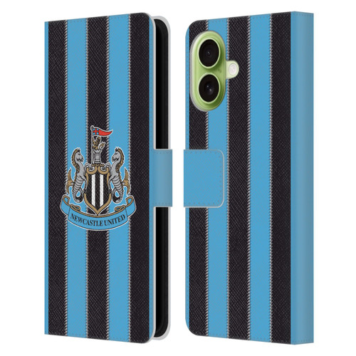 Newcastle United Football Club 2025/26 Crest Kit Home Leather Book Wallet Case Cover For Apple iPhone 17
