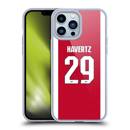 Arsenal FC 2025/26 Players Home Kit Kai Havertz Soft Gel Case for Apple iPhone 13 Pro Max