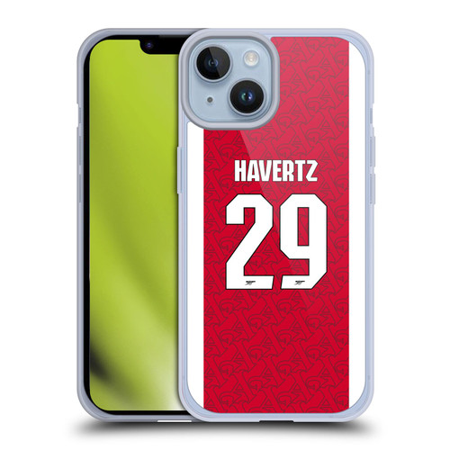 Arsenal FC 2025/26 Players Home Kit Kai Havertz Soft Gel Case for Apple iPhone 14 Arsenal FC 2025/26 Players Home Kit Kai Havertz Soft Gel Case for Apple iPhone 14