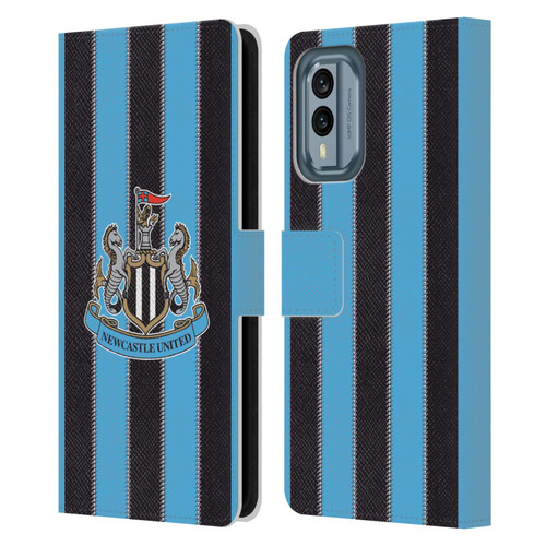 Newcastle United Football Club 2025/26 Crest Kit Home Leather Book Wallet Case Cover For Nokia X30
