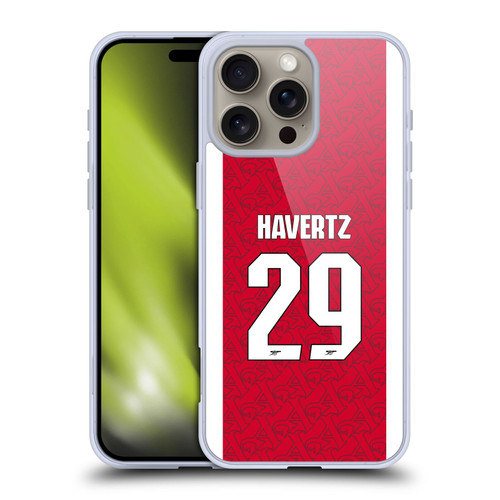 Arsenal FC 2025/26 Players Home Kit Kai Havertz Soft Gel Case for Apple iPhone 16 Pro Max Arsenal FC 2025/26 Players Home Kit Kai Havertz Soft Gel Case for Apple iPhone 16 Pro Max